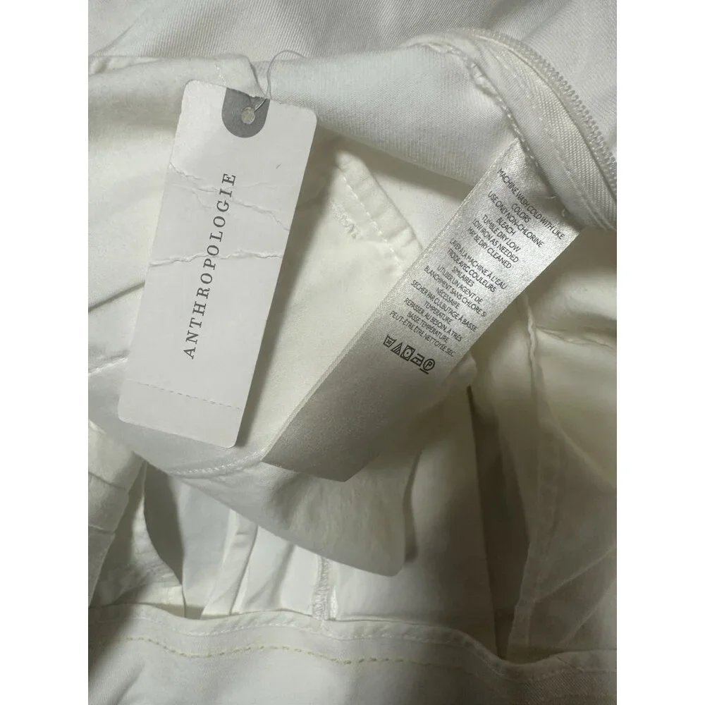 Maeve by Anthropologie Pleated White Skort NWT Women’s‎ 6 Tennis/Golf